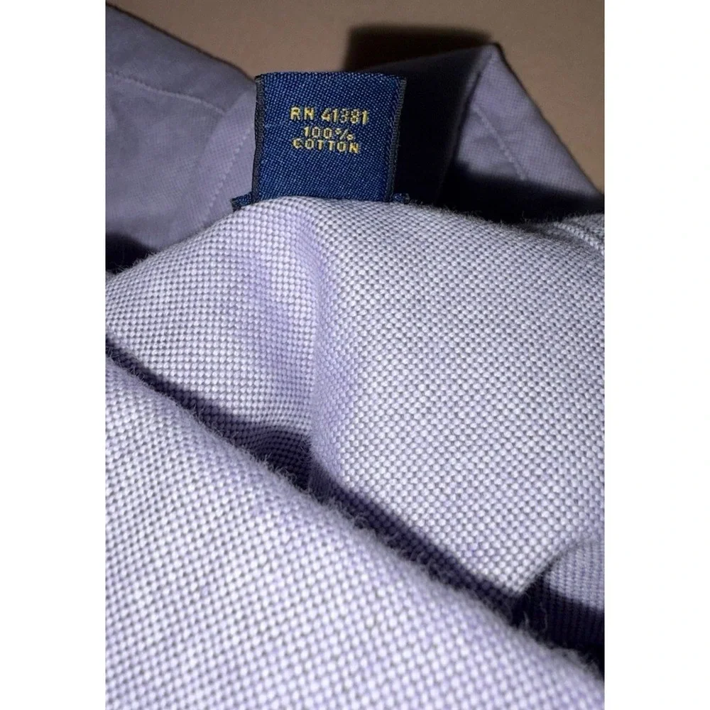 Polo Ralph Lauren Men's XL Solid Lavender Button Down Oxford Long Sleeve